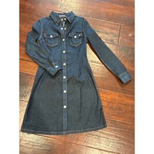 Alexa Chung for‎ AG Denim Dress "Pixie' Women S Made in USA Blue BW15223